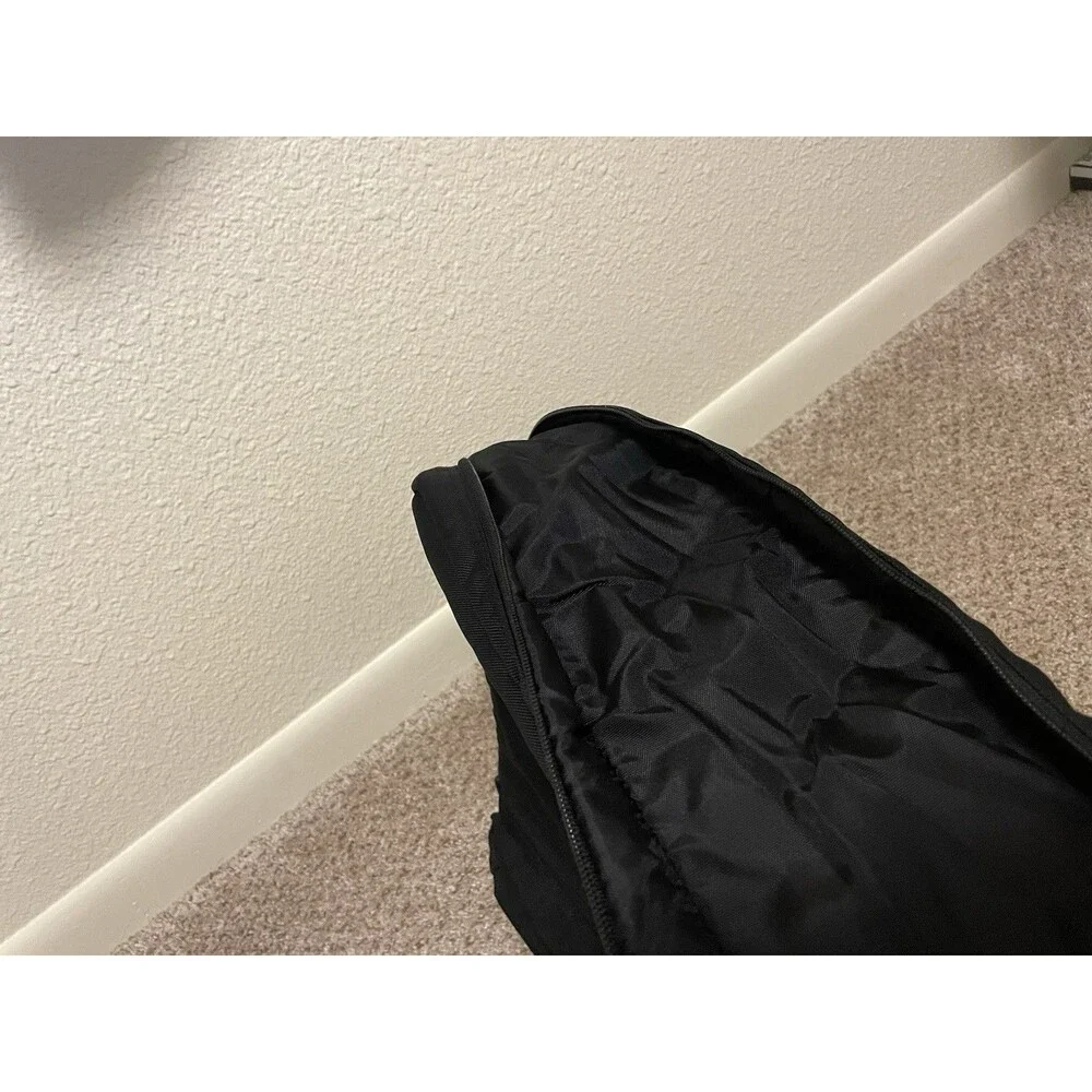 Eddie Bauer Black Messenger Bag Zip Buckle Shoulder Strap Outer Pockets